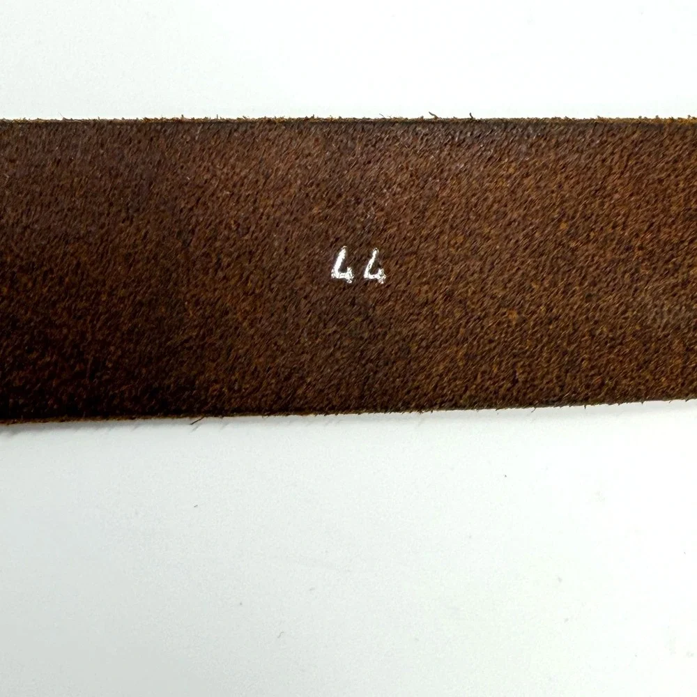Amish‎ Made Belts Mens Leather Belt Brown Patina Brass Buckle 44